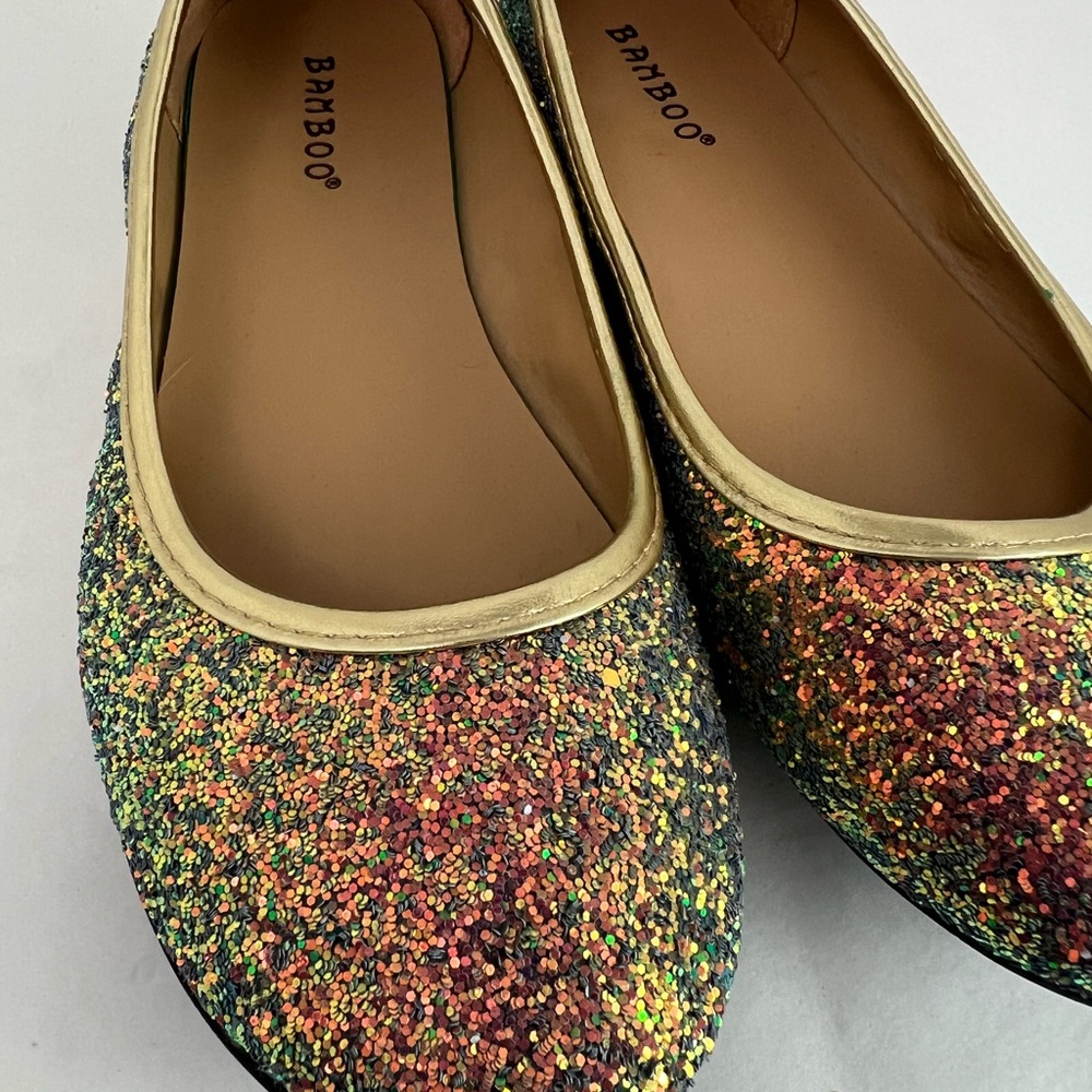 BAMBOO Women's Sparkling Multicolor Flats - Picture 3 of 7